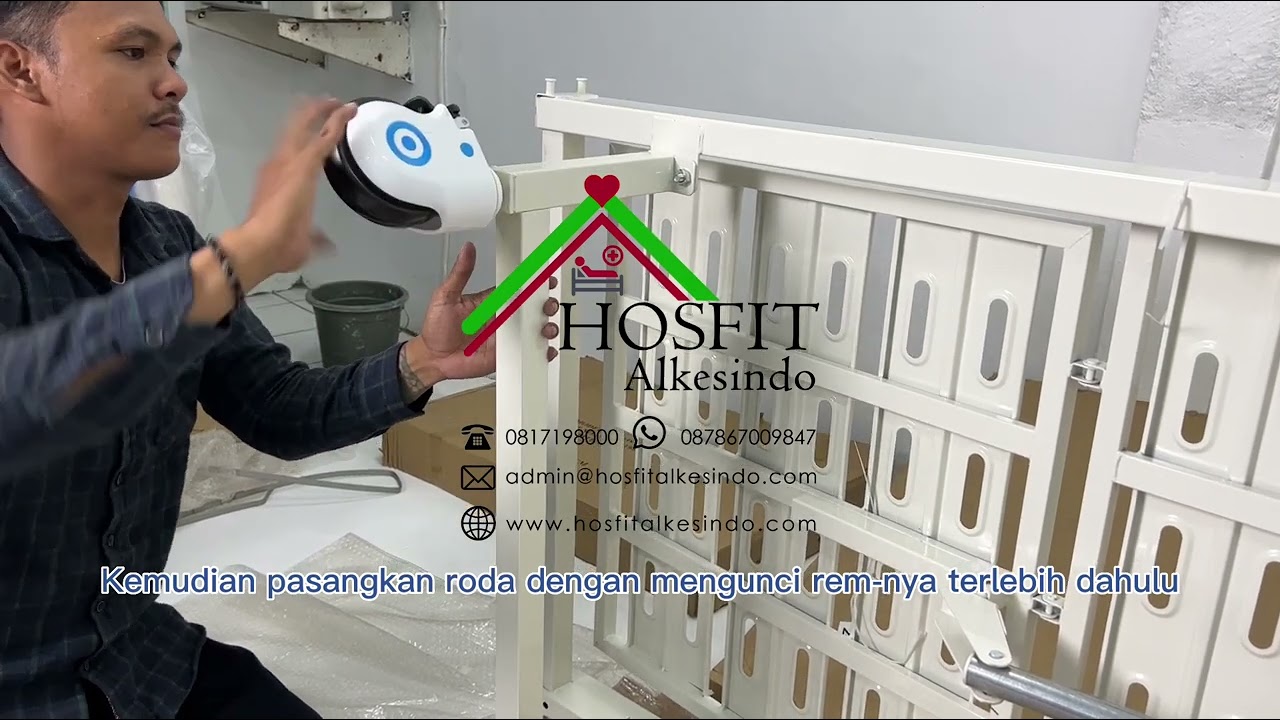 Bed Pasien 1 Crank ABS SELLA - Unboxing dan Cara Merakit Bed Pasien 1 Engkol SELLA