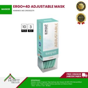 Masker ERGO+ Onehealth Adjustable (Isi 20 Pcs)