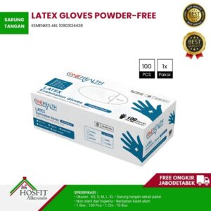 Latex Gloves Powder Free Onehealth